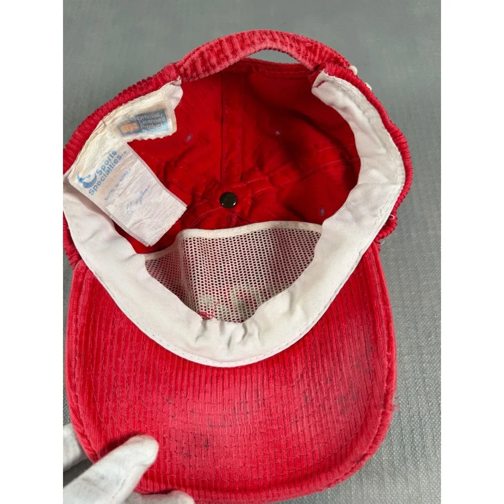 San Francisco 49ers Red Corduroy Hat Vintage Sports Specialties NFL Snapback